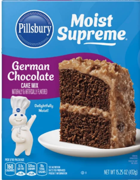 PILLSBURY 'German Chocolate' Moist Supreme  Premium Cake Mix 432 gr